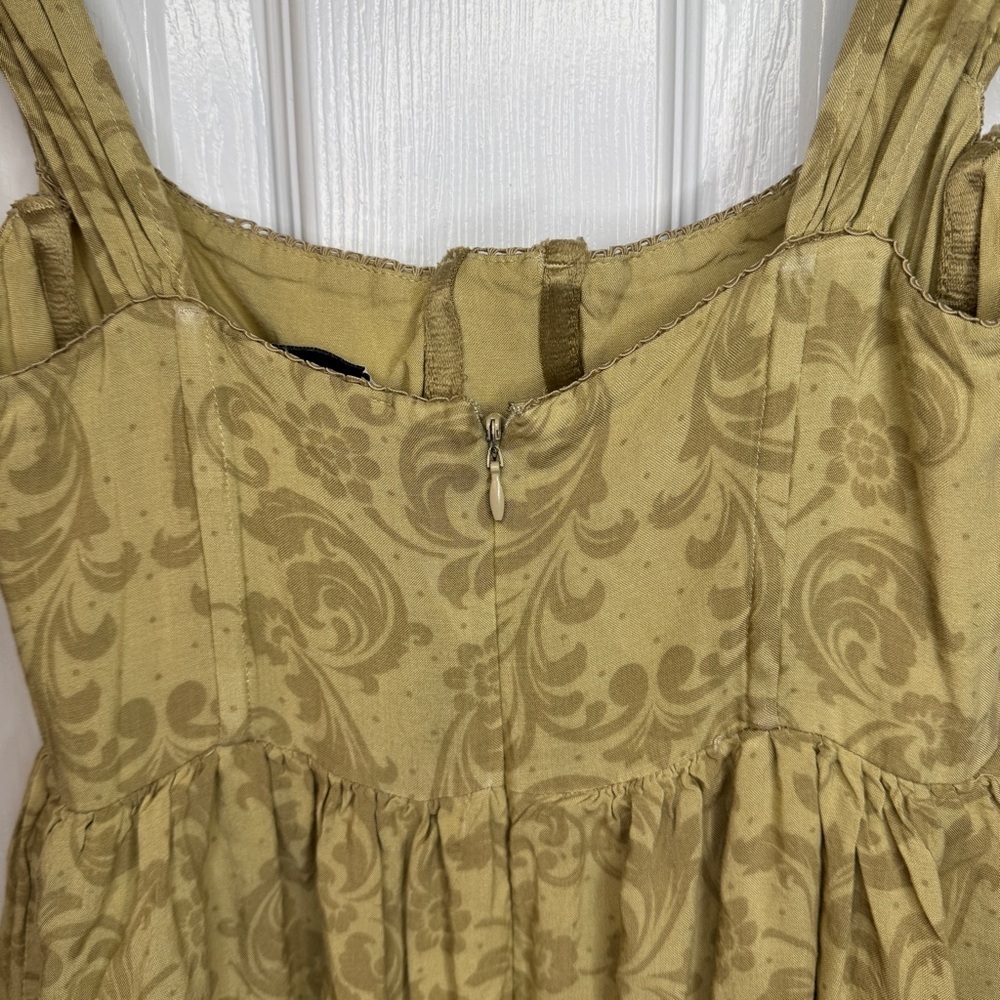 WeWoreWhat Beige Linen Blend Strapless Mini Dress Size 2 - Picture 5 of 15